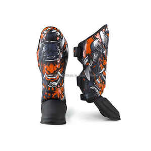 Protège-tibia Muay Thai à bas prix avec logo personnalisé Protège-tibia spécial PU Flex Protège-tibias coups de pied de boxe - Product Image 3