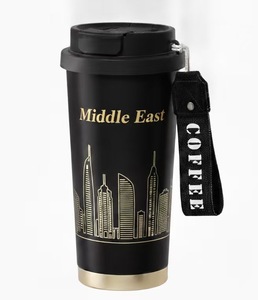 แก้วกาแฟเก็บความร้อนแบบพกพา สแตนเลส 316 ขนาด 500 มล. ลายเส้นขอบเมืองสำคัญทั่วโลก พร้อมฝาปิด - Product Image 6