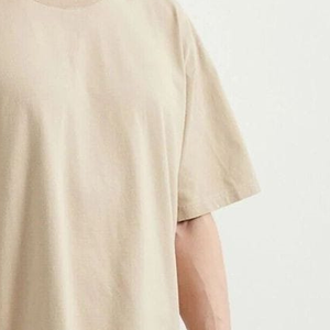 เสื้อยืดโอเวอร์ไซส์ทรงหลวม แขนเสื้อแบบดรอปไหล่ ผ้าฝ้าย 100% ไม่ยับ คอกลม ทรงบ็อกซี่ สไตล์ลำลอง สตรีทแวร์ สำหรับผู้ชาย - Product Image 2