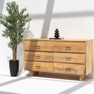 Cómoda de Madera con 6 Cajones Vandana Vesta Nimbus, Mueble de Almacenamiento Moderno para Dormitorio de Madera Sólida - Product Image 3