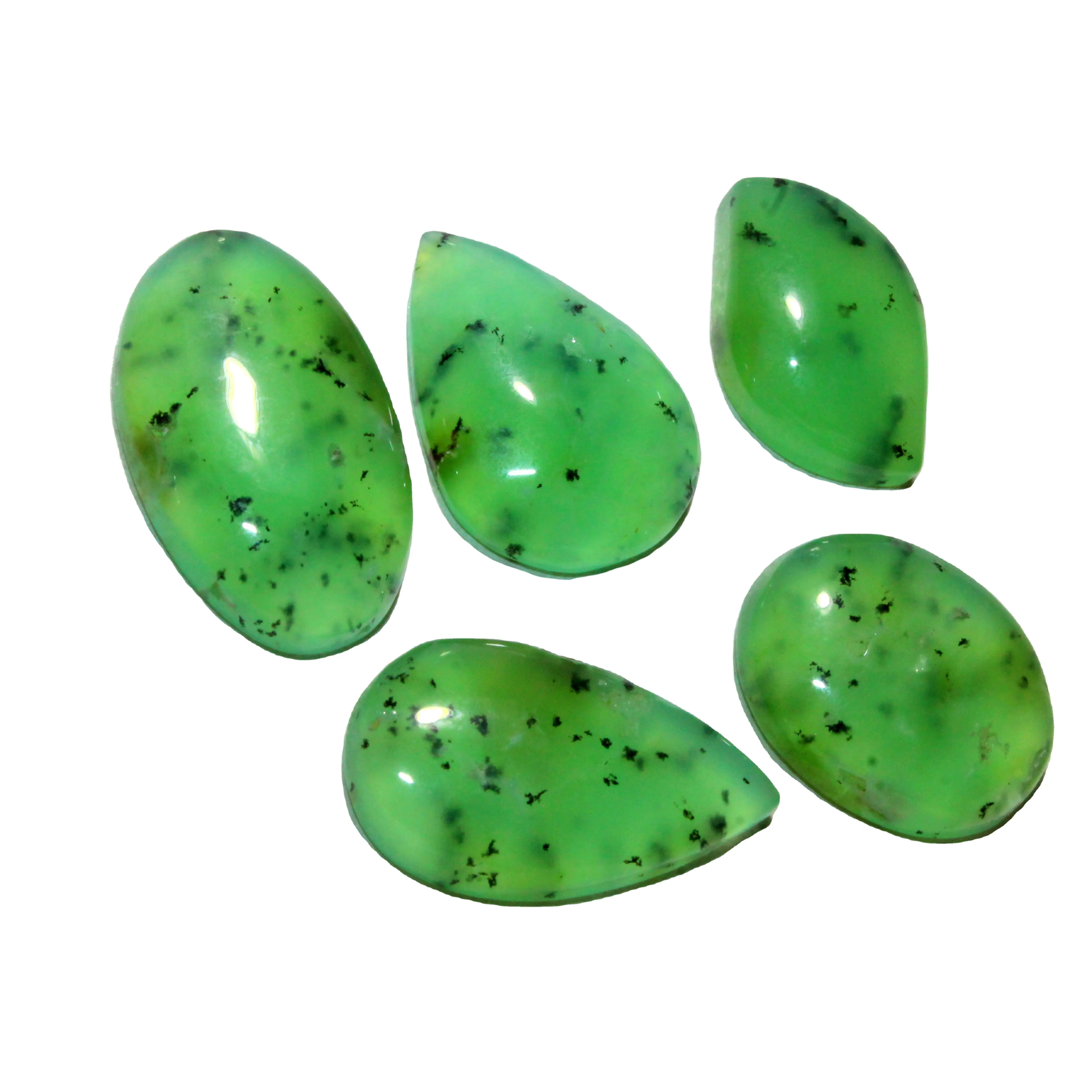 Doğal avustralya Chrysoprase gevşek Cabochon en kaliteli