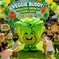 Costume de Mascotte Gonflable Légume de Dessin Animé Baige, Tenue de Personnage Ambulant pour Événements Promotionnels Alimentaires