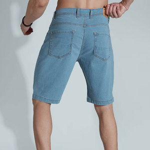 Shorts de Mezclilla Clásicos Casuales para Hombre, Listos para el Fin de Semana, 100% Algodón, Ligeros, Ecológicos, Transpirables, Fáciles de Usar en Verano - Product Image 4