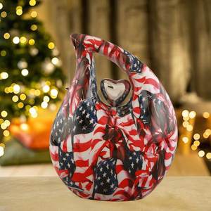 Uzair Handicrafts Colorful Tear Drop Customizable Design Adult Burial Cremation Urn Metal <b>Ashes</b> Memorial <b>Keepsake</b> Vase Funeral - Product Image 4