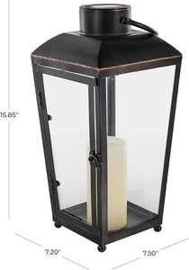Luxury Rustic Look Handmade Metal Candle <b>Lantern</b> for Home and Garden Decoration <b>Black</b> Metal <b>Lantern</b> for Export Sale - Product Image 5