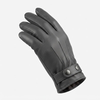 Gants thermiques d'hiver pour hommes, imperméables, en similicuir PU, doublés de fourrure, compatibles avec les écrans tactiles, pour le cyclisme, le travail en extérieur, vente en gros OEM