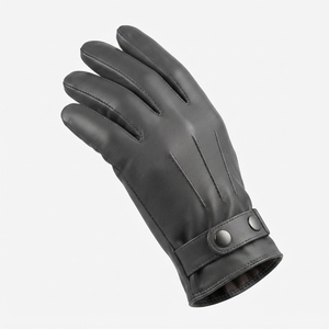 Gants thermiques d'hiver pour hommes, imperméables, en similicuir PU, doublés de fourrure, compatibles avec les écrans tactiles, pour le cyclisme, le travail en extérieur, vente en gros OEM - Product Image 3