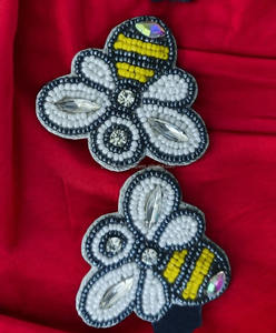 Boucles d'oreilles pendantes multicolores en perles pour le visage, style bohème tendance et original, pour soirée, cadeau - Product Image 3