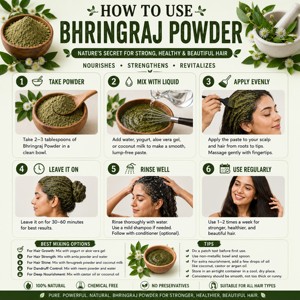 Bul Supply - Polvo de Bhringraj de Grado Cosmético, 250 g, 100 % Puro y Natural, Polvo de Hoja de Eclipta Alba para el Crecimiento del Cabello y Nutrición del Cuero Cabelludo - Product Image 3