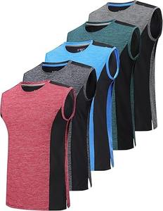 Camiseta Deportiva Personalizada al por Mayor, Camiseta Deportiva de Poliéster para Correr, Camiseta sin Mangas para Hacer Ejercicio, Ropa Deportiva para Hombre, Camiseta de Gimnasio - Product Image 1