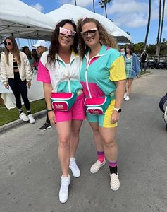 Women Color Block <b>Tracksuit</b> Set 2 Piece Short Sleeve Zip Up Jacket Pink Shorts Sporty <b>Y2K</b> Style Spring Summer Wear - Product Image 5