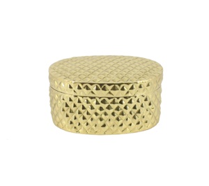 Antique Finish Metal Jar with Lid for Dry Fruits Cookies and <b>Table</b> Decoration - Product Image 1