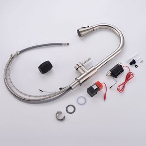 Rubinetto da cucina FLG monocomando in ottone con doccetta estraibile a 2 vie e funzione touch, per lavello - Product Image 1