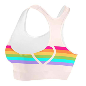 Soutien-gorge de sublimation pour femme, maintien élevé, bretelles réglables, garniture en maille Spandex/Nylon, séchage rapide, respirant, pour yoga et entraînement, vert sarcelle - Product Image 6