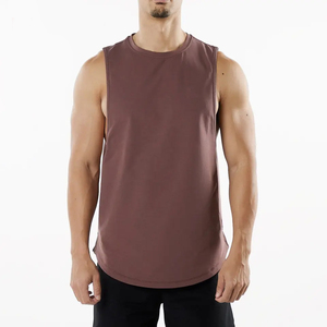 Débardeurs pour hommes en promotion, couleur marron, pour la course à pied, la gym, le fitness et la musculation. - Product Image 5