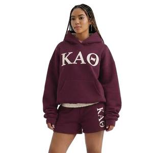 Ensemble short et sweat à capuche pour femme en coton 100 % biologique respirant, coupe ample, haut long, meilleure qualité, collection 2026 – Vente Flash - Product Image 5