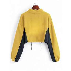 Sudadera con Capucha Corta Oversize de Color Liso 100% Algodón French Terry Unisex Casual para Otoño - Product Image 6