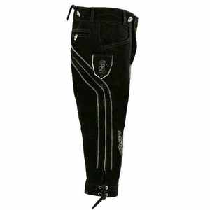 Lederhosen allemands authentiques pour hommes, en cuir pleine fleur noir, tailles européennes 46 à 62 - Product Image 2