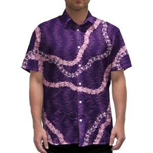 Camiseta de Verano para Hombre, Personalizada, con Diseño Tribal Polinesio Samoano, Estampado Floral, Cuello en V, Manga Corta, Cierre de Botón, Tejida - Product Image 5