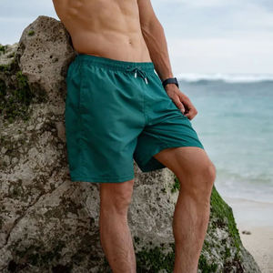 Men's <b>Printed</b> Swim Trunks Lightweight Quick Dry Beach Shorts with Mesh Liner Tropical <b>Surf</b> Swimwear Green Beach Vacation Beach - Product Image 4