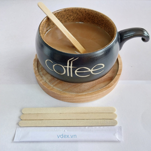 ที่กวนกาแฟทำจากไม้ขัดเงาขนาด90มม. บรรจุกล่องแยก600 - Product Image 6