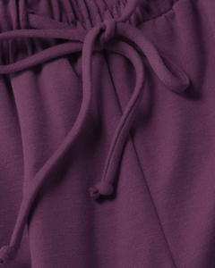 <b>Women</b>’s Solid Burgundy Jogger Sweatpants with Drawstring Elastic Waist Cuffed Ankle Casual Sportswear <b>Lounge</b> Pants OEM - Product Image 6
