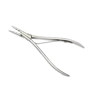 Pinzas para Extensiones de Cabello con Punta Plana, Herramientas para el Cabello, Pinzas de Acero Inoxidable con Dientes y 2 Orificios, Acabado Espejo - Product Image 1