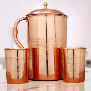 Pichet en cuivre martelé sur mesure, écologique, capacité 1000-1500 ml, bouilloires à eau en cuivre pur pour mariages, maisons et restaurants - Product Image 4