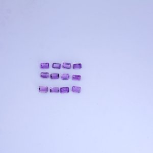 Aigue-marine taille émeraude 4x6mm, pierre précieuse blanche naturelle calibrée pour bijoux - Product Image 5