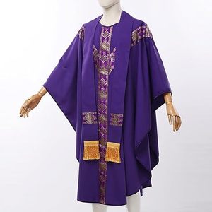 Casulla Sacerdotal Personalizada 2026, Impresión en Poliéster y Bordado en Oro, Casulla Bordada de Alta Calidad, Transpirable - Product Image 2