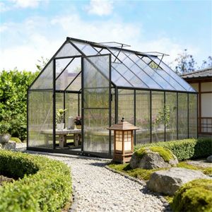 Serra da Giardino Nera Regolabile con Tetto Ventilato: Un'Opzione Elegante per il Tuo Spazio Esterno - Product Image 2