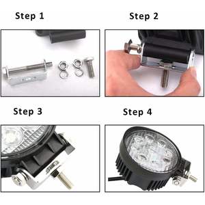 Paquete de 4 luces LED de trabajo de 4 pulgadas y 27W, luces antiniebla para conducción todoterreno, SUV, barco, 4X4, Jeep Jk, 4WD T - Product Image 6