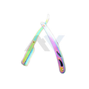 Single Blade Straight Shaving Razor Barber Hair <b>Shaper</b> Knife Stainless Steel Edge Grooming Tool with OPP Bag Private Label - Product Image 1