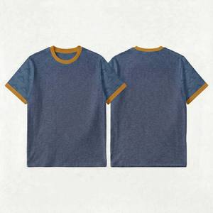 T-shirt uni slim fit pour homme, manches courtes, coton, couleur unie, style décontracté chic, marché américain, t-shirts pour homme - Product Image 5