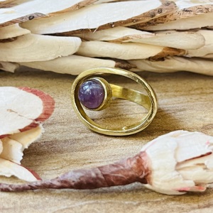 Wholesale Trendy Abstract Art <b>Ring</b> Amethyst Brass Hollow <b>Ring</b> Gold Plated Geometric Jewelry Asymmetrical Modern <b>Boho</b> Womens <b>Ring</b> - Product Image 5