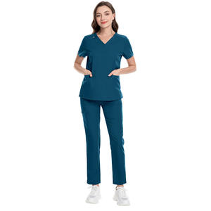 OEM 2026 Premium Soft Polyester Rayon Spandex Nursing Scrubs with Pockets Stylish Medical Uniforms for <b>Doctors</b> & Nurses - Product Image 6