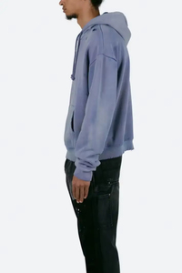 Vente en gros de sweats à capuche pour hommes en molleton bouclette épais, entièrement zippés, avec impression de logo personnalisé, style sportswear, et modèles courts à fermeture éclair - Product Image 3