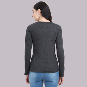 T-shirt de compression moulant à col en V pour femme, personnalisable avec logo, en tissu respirant à séchage rapide, idéal pour l'été - Product Image 2