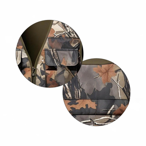 Wholesale Men's <b>Camo</b> Multi-Pocket Padded Vest Zip-Up Quilted Hunting Shooting Fishing Outdoor Sleeveless <b>Jacket</b> OEM Bulk Supply - Product Image 4