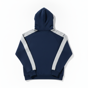 Sudadera con Capucha Azul Marino para Hombre, Manga Raglán, Forro Polar, Informal, con Bolsillo Delantero, Corte Regular, Ropa de Invierno - Product Image 3