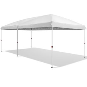 Tenda a Baldacchino Istantanea Bianca 10x20 piedi con 6 Pannelli in Rete, 2 Porte, 4 Lati in Rete, Telaio in Ferro Verniciato a Polvere, Gambe 28/22mm - Product Image 6