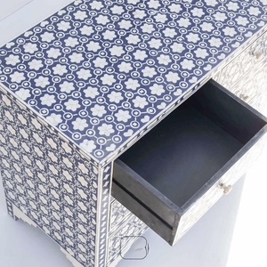 ILAHI's Bone Inlay <b>Drawer</b> Modern Design Agate Detailing <b>Storage</b> Portable Home Furniture - Product Image 2