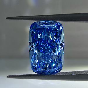Diamante de laboratorio cultivado de 2 quilates, corte brillante modificado, color azul intenso, calidad VS2, certificado IGI, piedra suelta para joyería personalizada. - Product Image 2