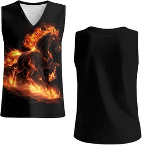 Camiseta deportiva con cuello en V para hombre, camiseta de entrenamiento sin mangas transpirable que absorbe la humedad - Product Image 5