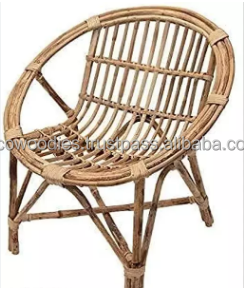 Chaise pour enfant en bambou et rotin, faite à la main, en forme de fleur, style moderne, pour bébé, tout-petit, extérieur, ferme, chambre, salon - Product Image 2