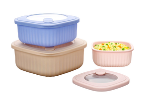 Juego de Recipientes para Almacenamiento de Alimentos, Cuadrados, Apilables, con Tapas de Plástico PP, Libres de BPA, Aptos para Microondas, Refrigerador, Viajes, Cocina, Diseño Minimalista - Product Image 4