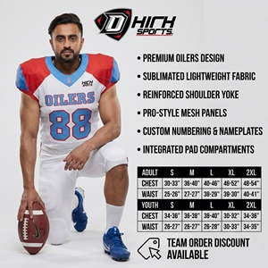 Maillot de football américain en maille 100 % polyester à col en V, personnalisé par sublimation, uniformes d'équipe pour hommes et jeunes, fabricant OEM, vente en gros, manches courtes - Product Image 5