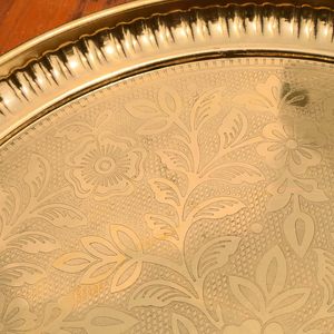 Thali de prière en laiton, artisanal et traditionnel, pour Mandir, décoration de maison ou de bureau - Product Image 6