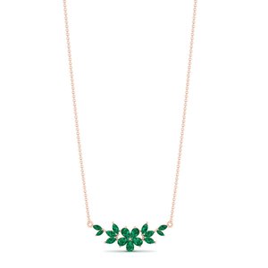 REYES Personalised 925 Sterling <b>Silver</b> GRA Certified Moissanite <b>Necklace</b> Handmade Pear Cut 3.87 Carat Emerald Gemstone Jewelry - Product Image 4