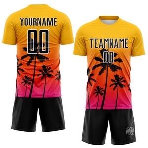 Uniforme de Fútbol Personalizado de Alta Calidad 2026 con Diseño de Rayas para Hombre y Mujer, Antibacterial, 100% Poliéster, Conjunto de Pantalones Cortos de Malla con Logotipo - Product Image 1